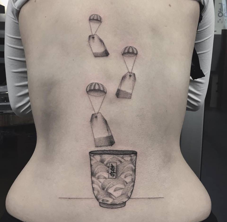 令人陶醉的细线条素描纹身图案来自纹身师杰西卡