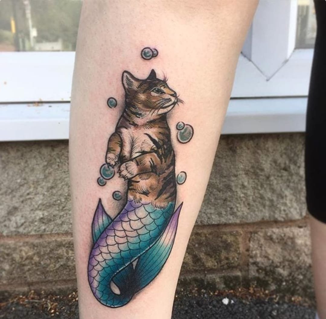 11款可爱的猫纹身纹身图案