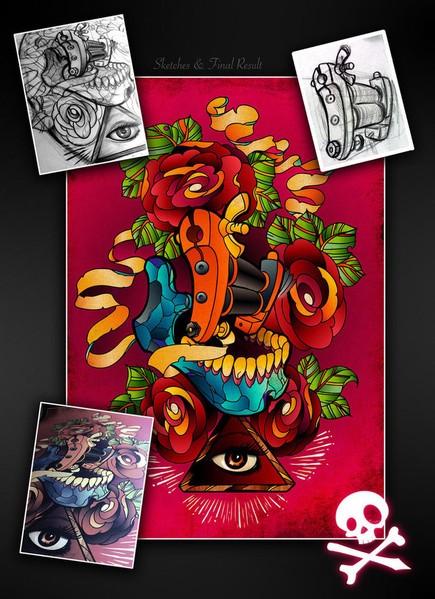 创意喜庆纹身图片