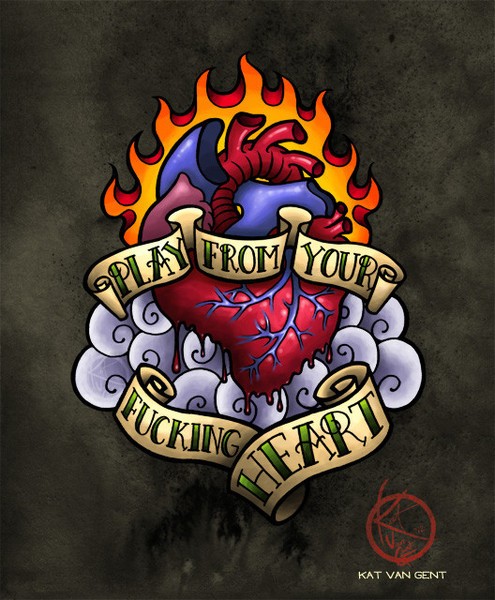 艺术创意心脏纹身图案