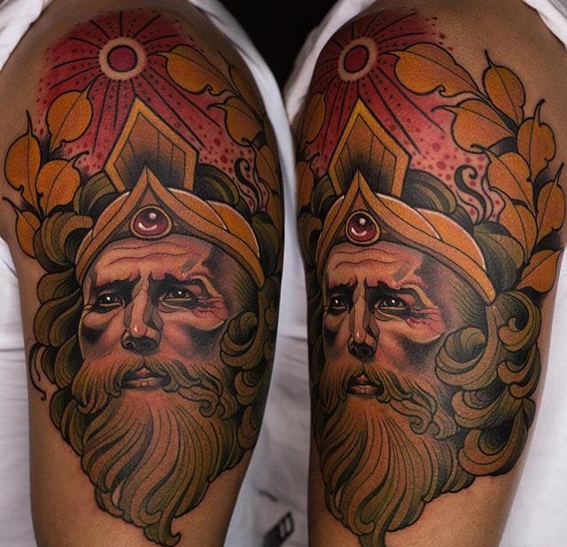 艳丽的新传统风格动物纹身图案来自于纹身师玛雅