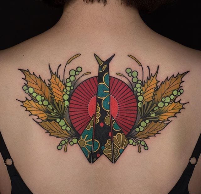 艳丽的新传统风格动物纹身图案来自于纹身师玛雅