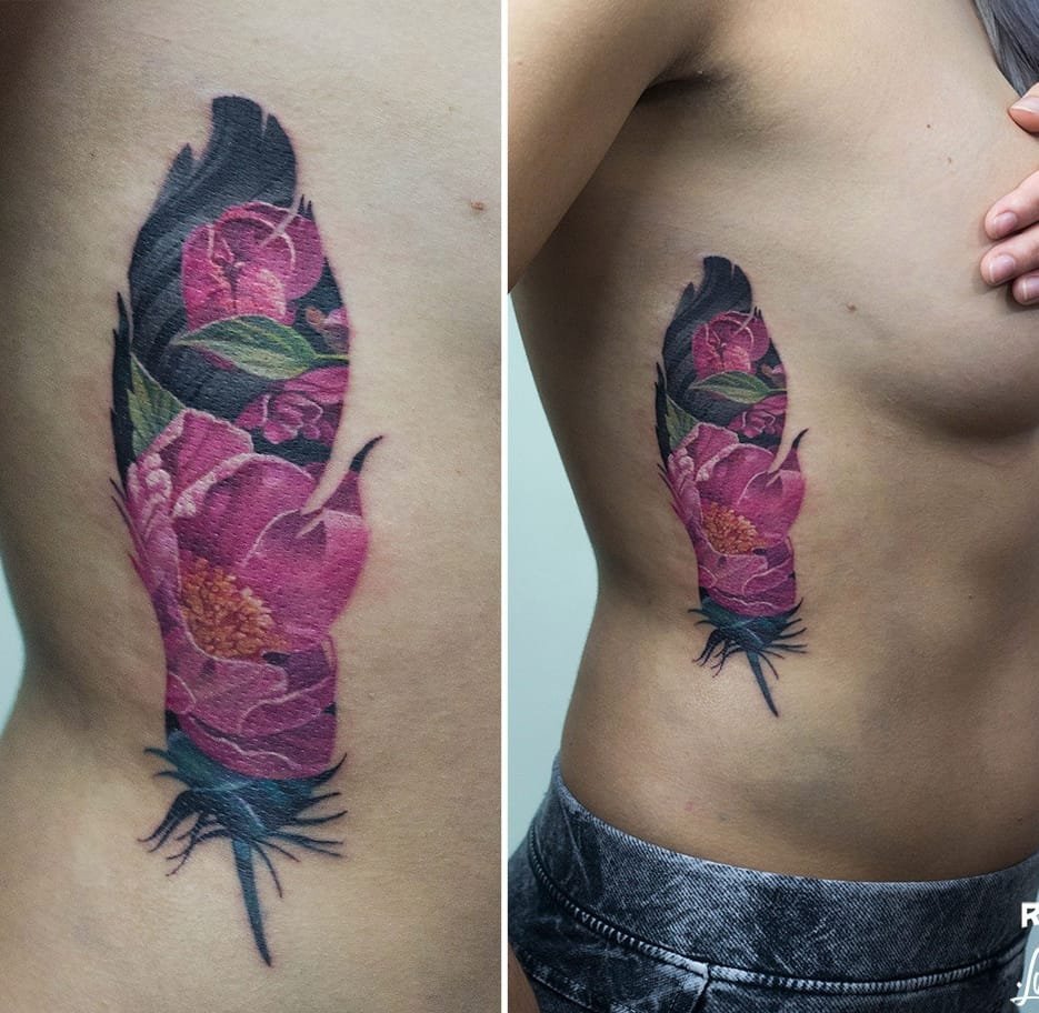 才华横溢的双重曝光轮廓纹身图案来自安德烈