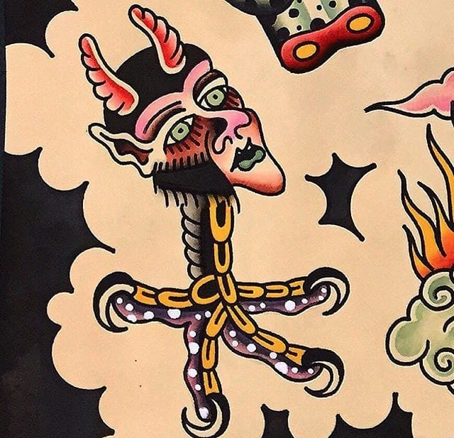 多款明亮的传统抽象风格纹身图案手稿素材来自乔布