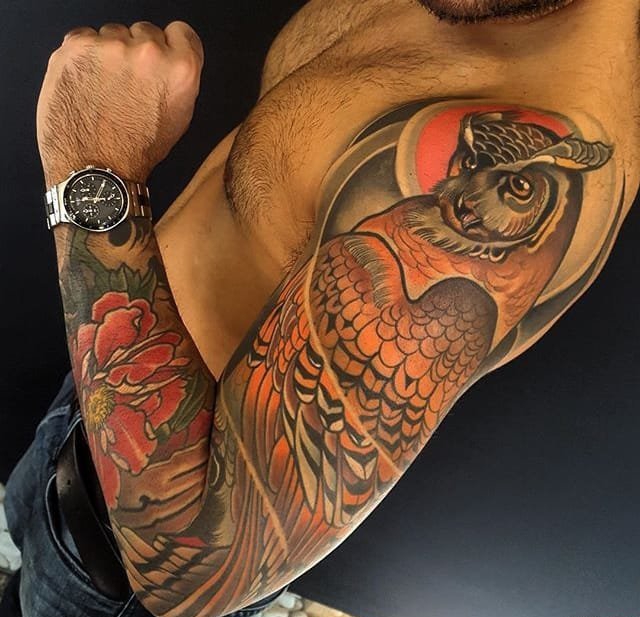 光滑亮丽新传统Neo-Traditional风格纹身图案来自约翰尼