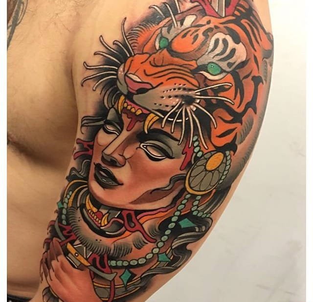 光滑亮丽新传统Neo-Traditional风格纹身图案来自约翰尼