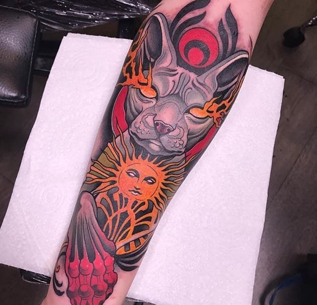 光滑亮丽新传统Neo-Traditional风格纹身图案来自约翰尼