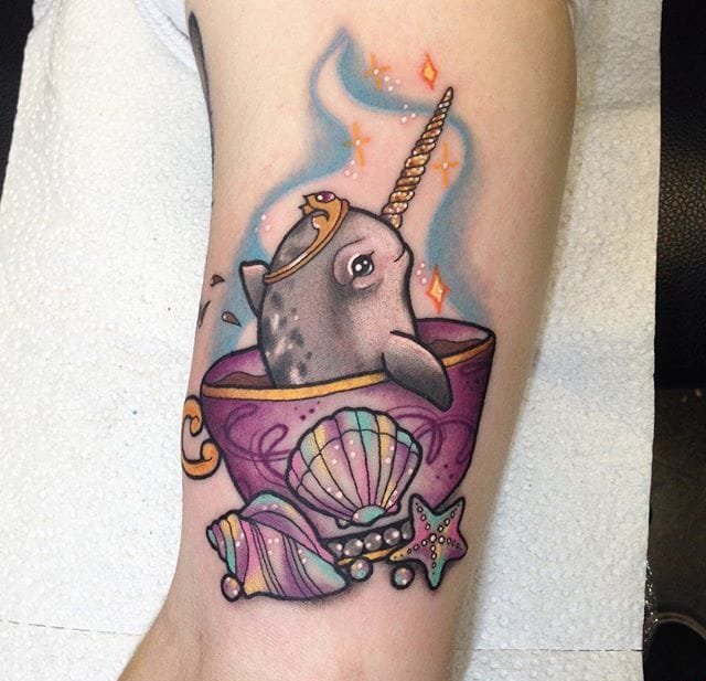 多款可爱的茶杯里的小动物纹身图案来自卡莉