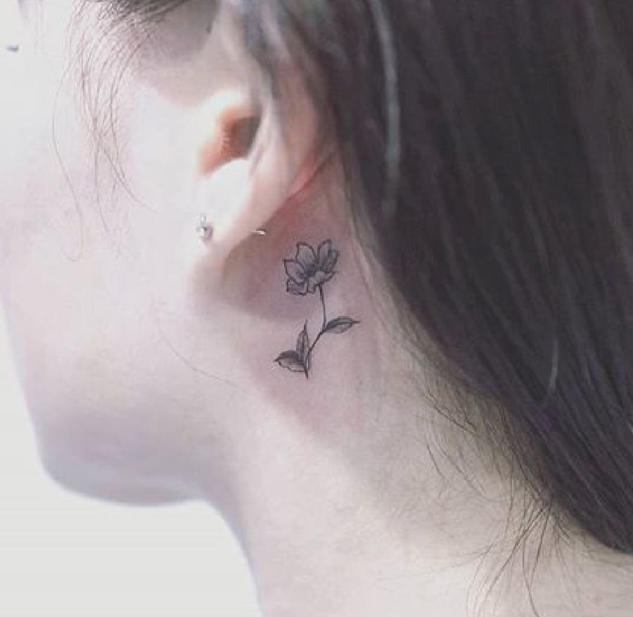 多款小清新可爱的女生花朵纹身图案来自