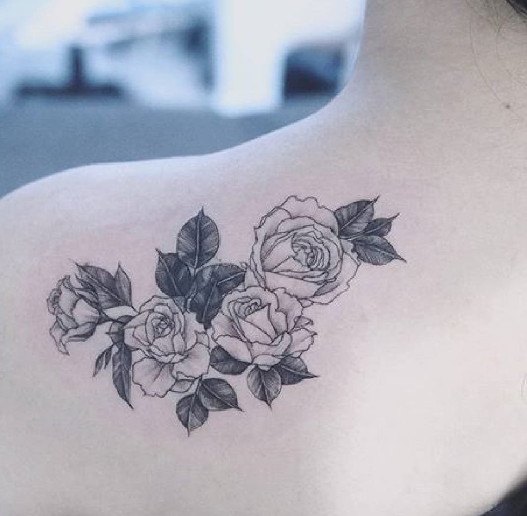 多款小清新可爱的女生花朵纹身图案来自