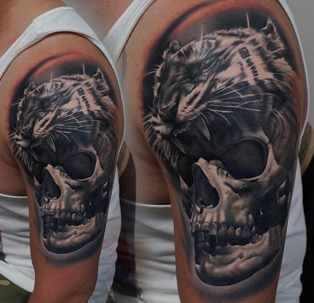 超恐怖逼真的三维立体纹身图案