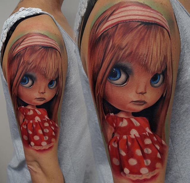 超恐怖逼真的三维立体纹身图案