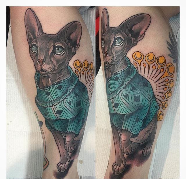 多款极其精美的新传统Neo-Traditional风格动物纹身图案