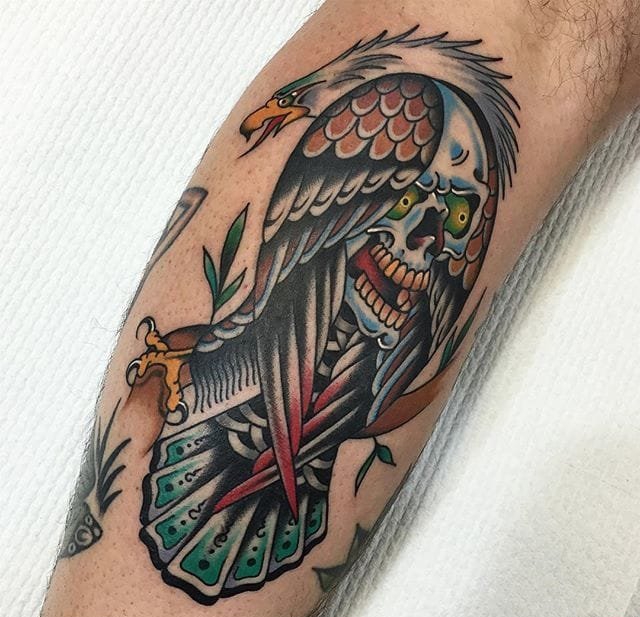 超完美的传统纹身图案来自于纹身师摩西