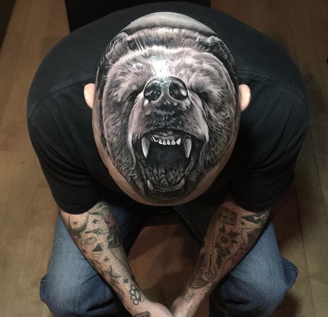 10款引人关注的头部纹身图案