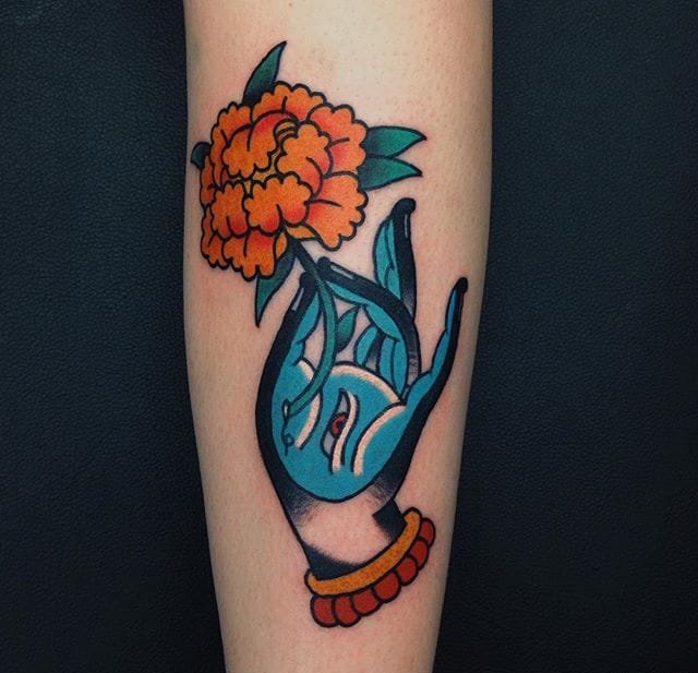 多款关于手部手指主题纹身图案欣赏来自埃夫里