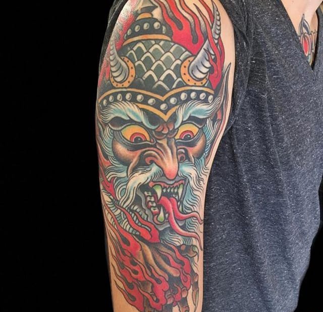 大面积传统纹身图案来自纹身师戈登