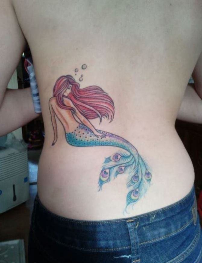 多款漂亮的美人鱼主题纹身图案