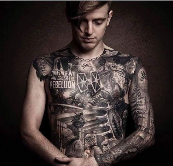 几款霸气的满背大面积纹身图案欣赏