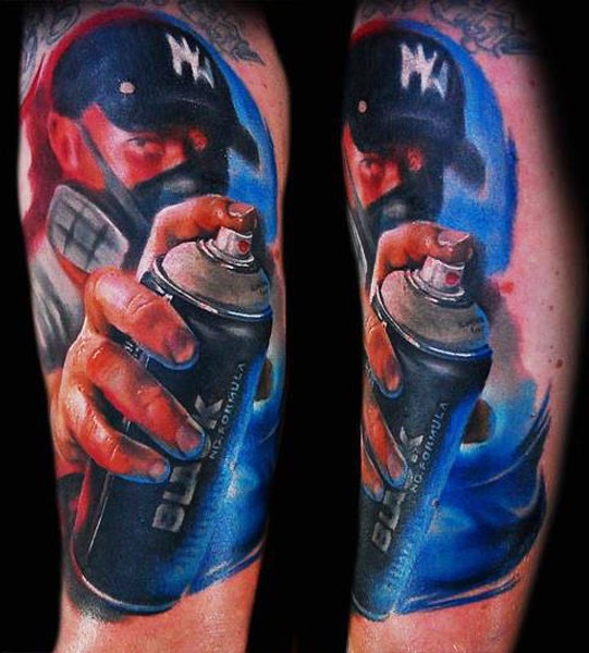 现代传统风格的涂鸦纹身图案