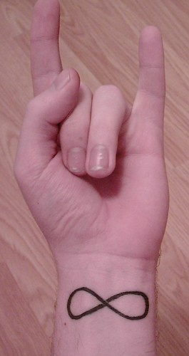 手腕上简约图腾纹身图案