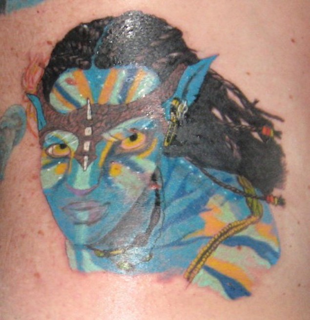 彩色阿凡达纹身图案