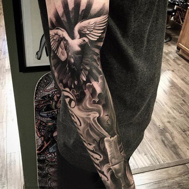 点刺纹身 多款简单线条纹身点刺技巧黑灰纹身图案