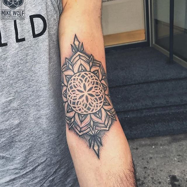 梵花纹身 多款点刺纹身素描梵花纹身图案