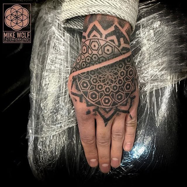 梵花纹身 多款点刺纹身素描梵花纹身图案