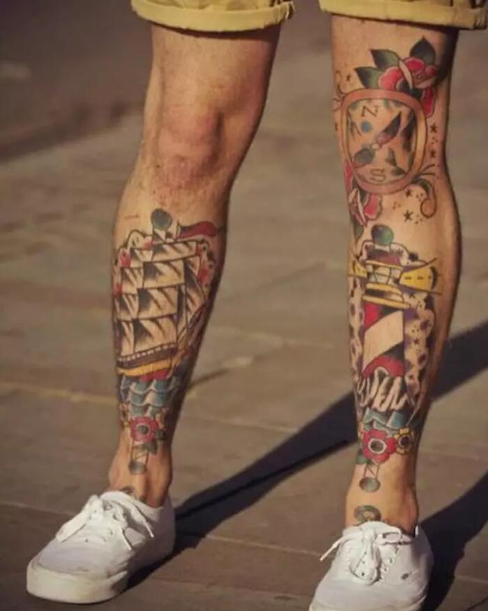 选个好看的腿部刺青 怎么搭都帅气满分