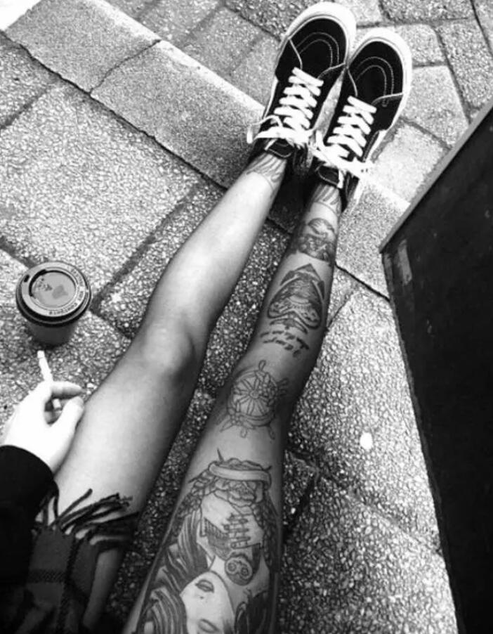 选个好看的腿部刺青 怎么搭都帅气满分