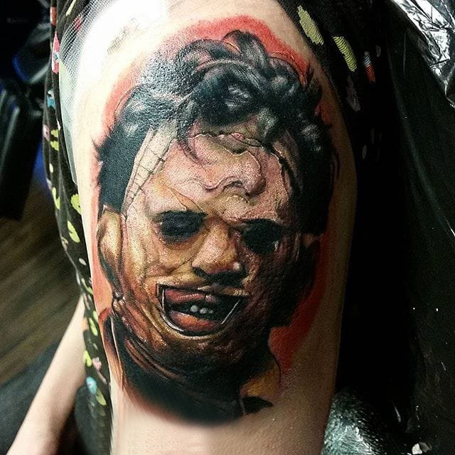 恐怖纹身 多款点刺纹身彩色恐怖纹身图案