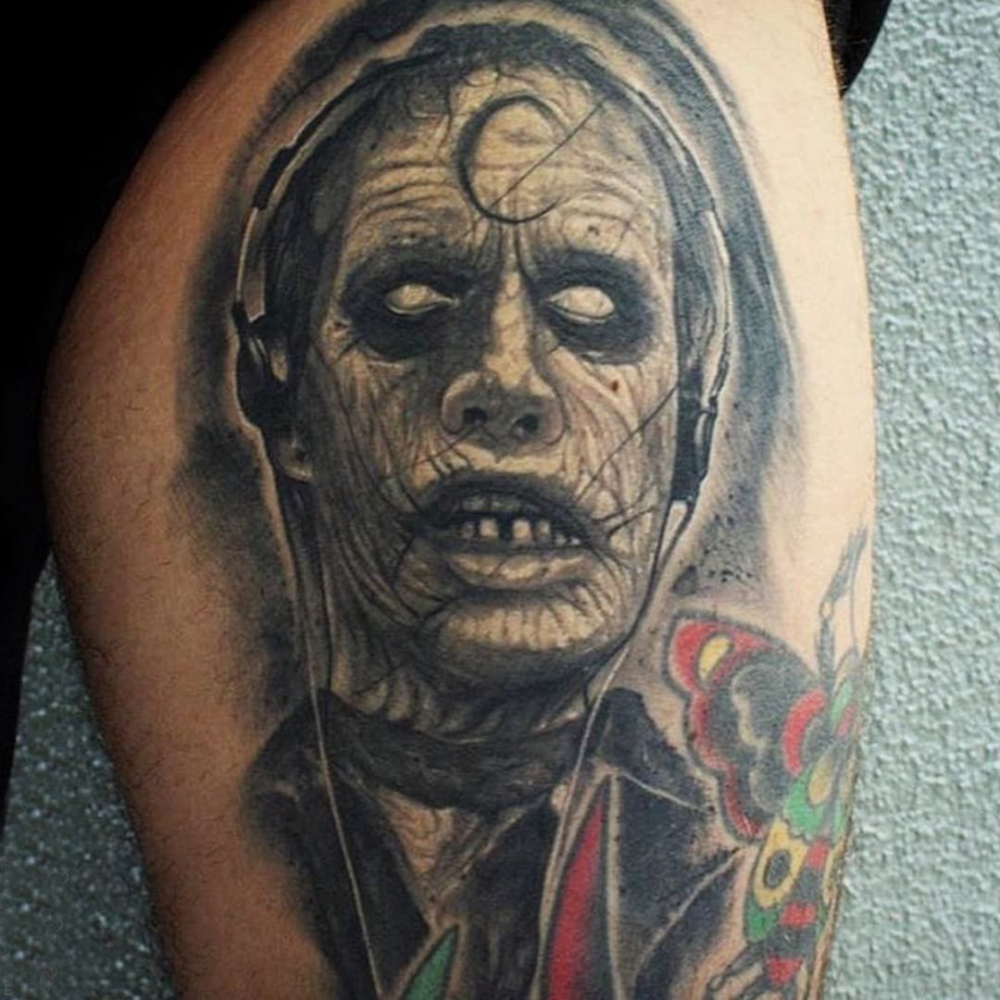 恐怖纹身 多款简约线条纹身素描恐怖纹身图案