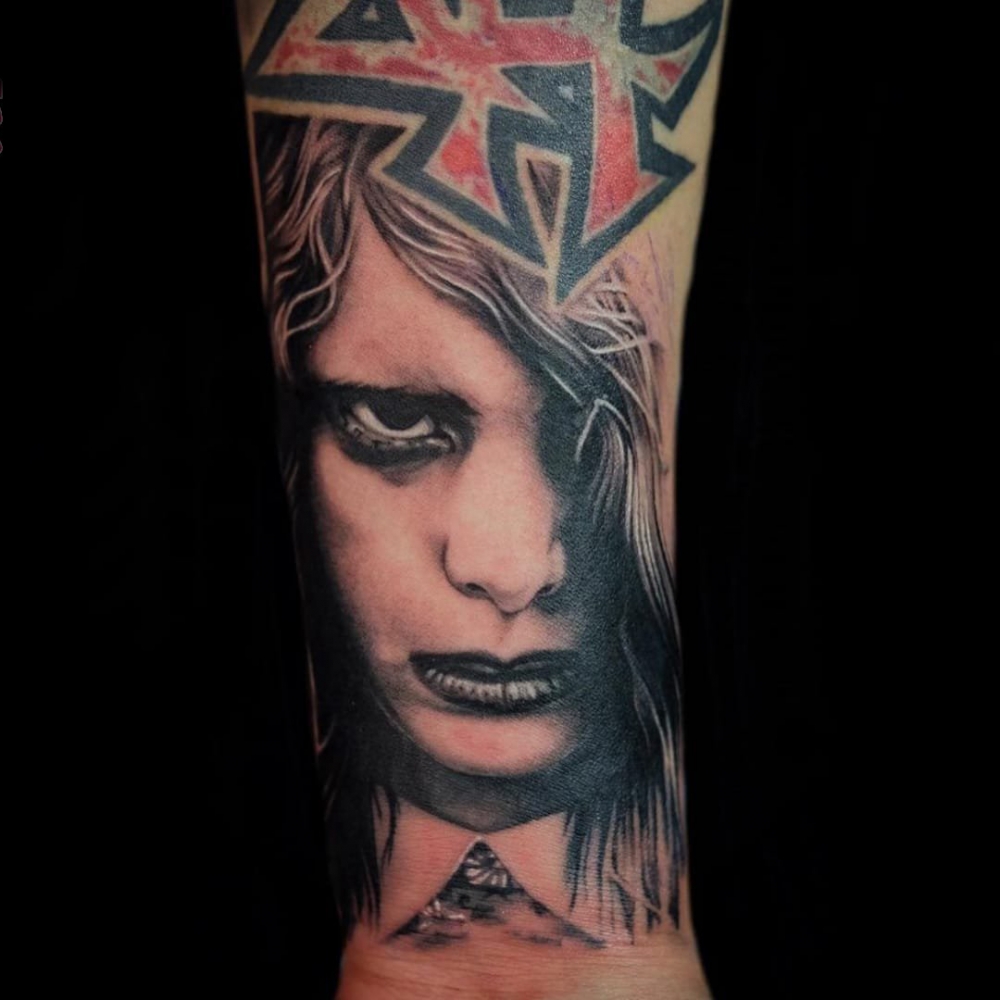 恐怖纹身 多款简约线条纹身素描恐怖纹身图案