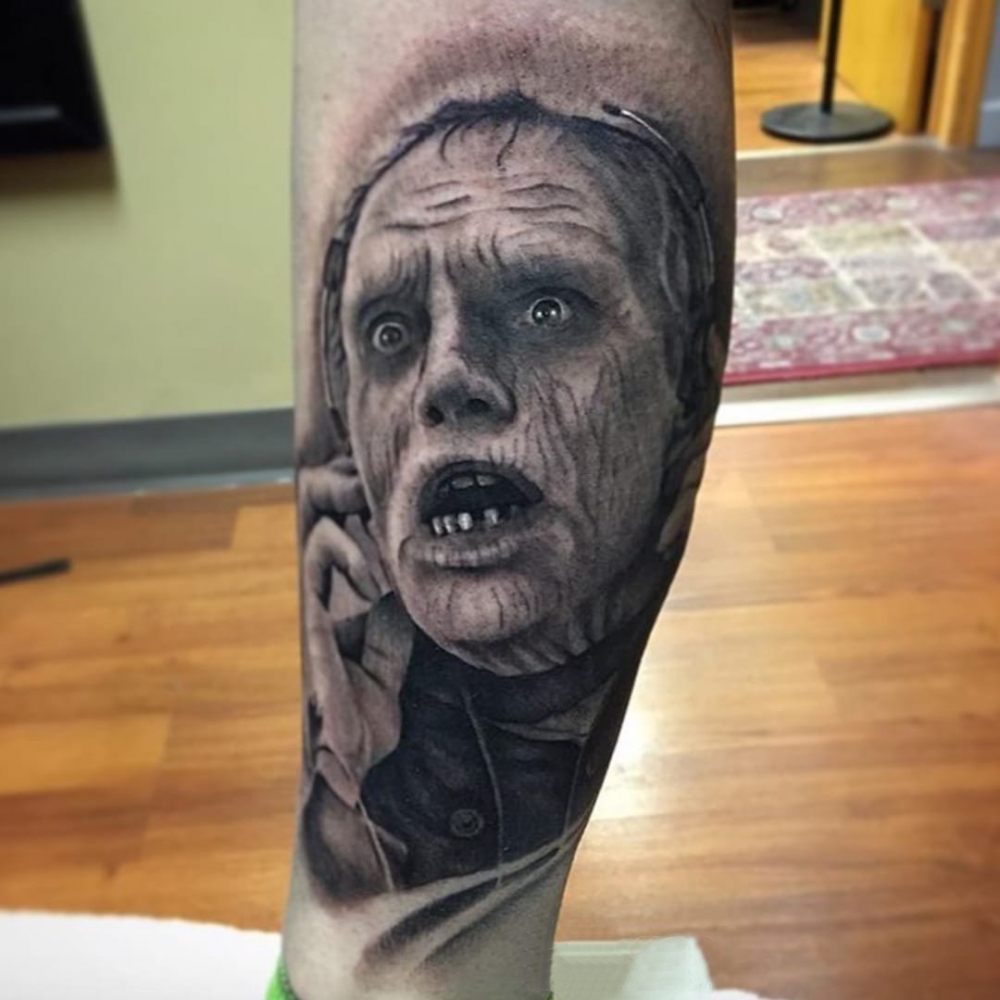 恐怖纹身 多款简约线条纹身素描恐怖纹身图案