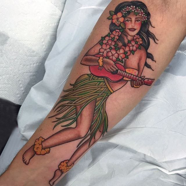 纹身传统 多款简约线条纹身彩绘传统纹身图案