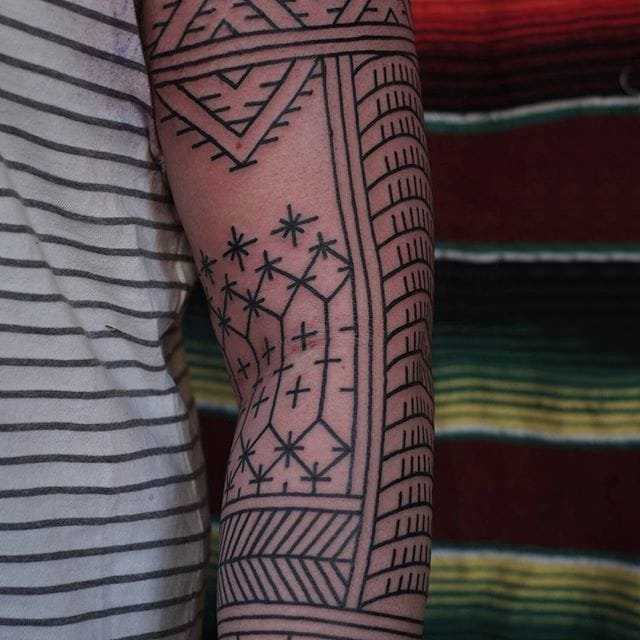 纹身几何 多款简单线条纹身素描几何纹身图案