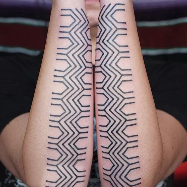 纹身几何 多款简单线条纹身素描几何纹身图案