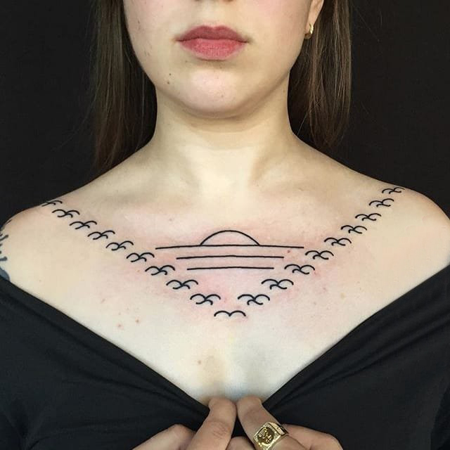 纹身几何 多款简单线条纹身素描几何纹身图案