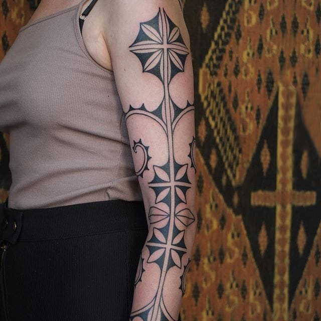 纹身几何 多款简单线条纹身素描几何纹身图案