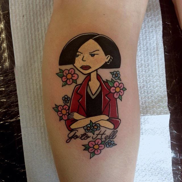 纹身卡通 多款简约线条纹身卡通素描纹身图案