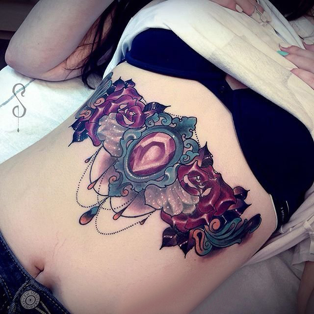 纹身水彩 多款小清新文艺纹身水彩纹身图案