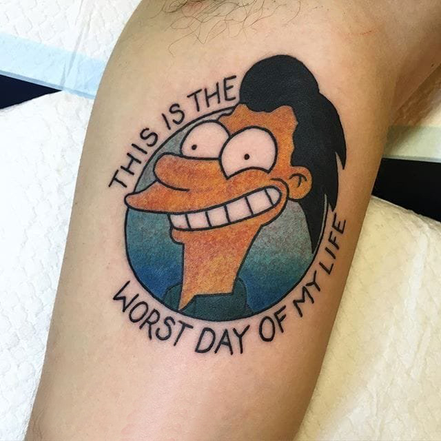 辛普森一家纹身 多款彩绘纹身素描辛普森纹身图案