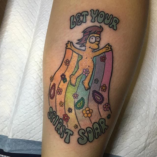 辛普森一家纹身 多款彩绘纹身素描辛普森纹身图案