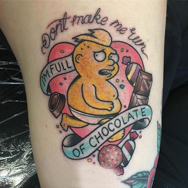 辛普森一家纹身 多款彩绘纹身素描辛普森纹身图案