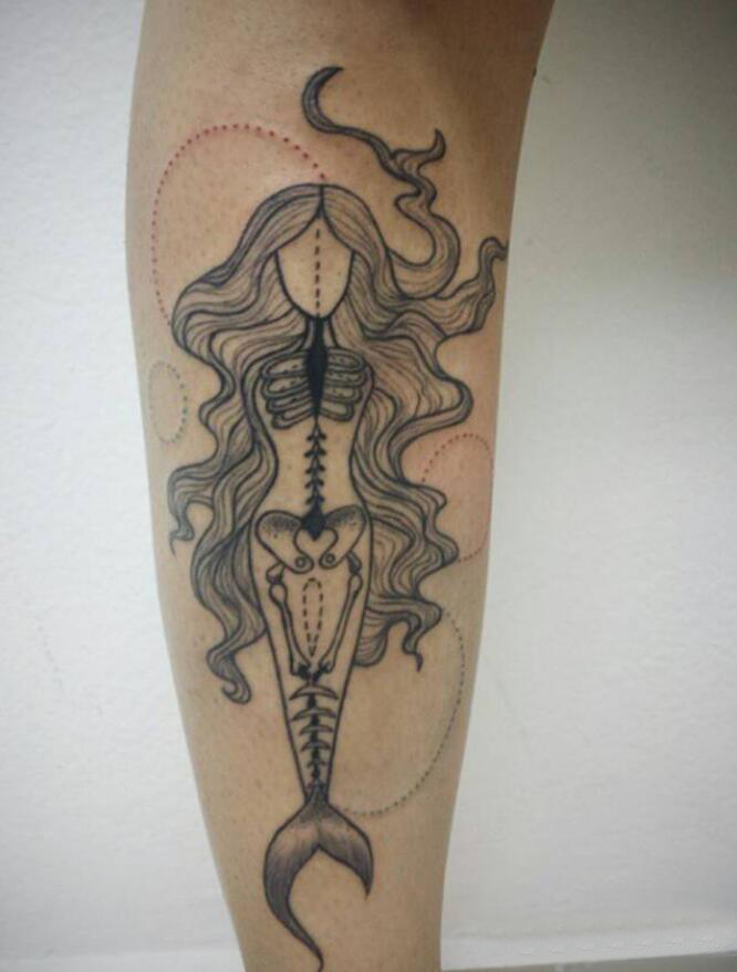 最美生物美人鱼纹身图案