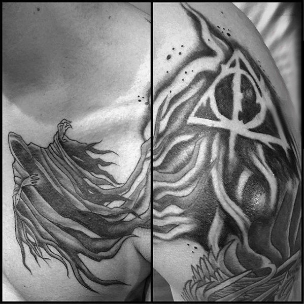 幽灵纹身图案 多款点刺纹身黑色幽灵纹身图案