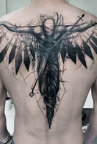 天使纹身 多款黑灰纹身点刺技巧天使纹身图案缩略频道推荐图