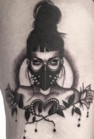人物肖像纹身 多款点刺纹身黑灰人物纹身图案