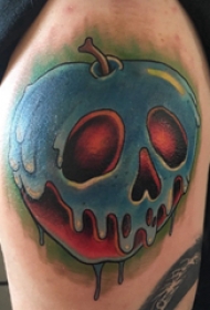 双大臂纹身  男生大臂上彩色的幽灵纹身图片缩略频道推荐图